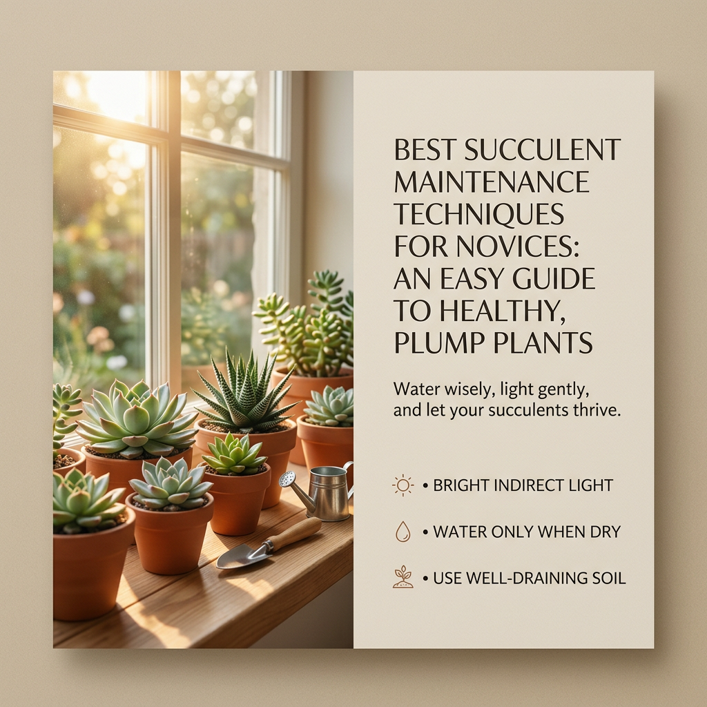 Best Succulent Maintenance Techniques for Novices: An Easy Guide to Healthy, Plump Plants